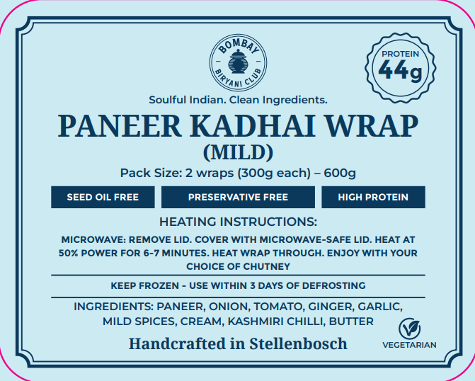 Paneer Kadhai Wrap